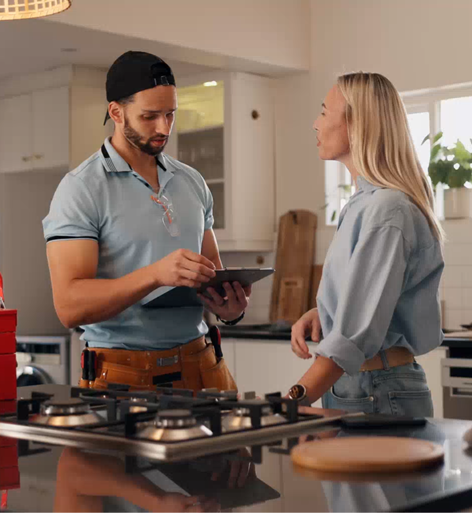 Home service professionals at work